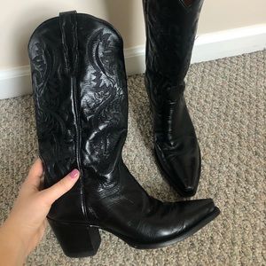 Black Dan Post Cowgirl boots #boots #danpost
